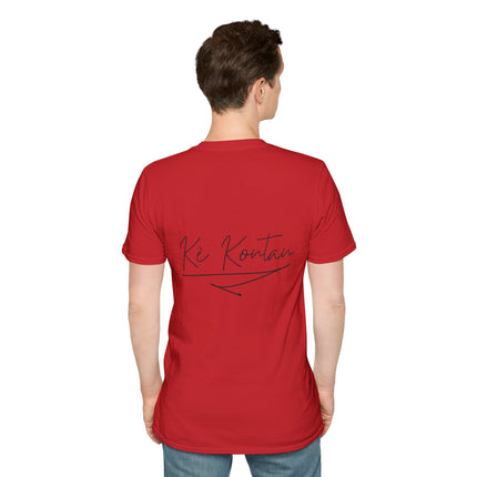 Kè Kontan Happy Heart Minimalist T-Shirt Creole Joy Collection Unisex Softstyle Tee