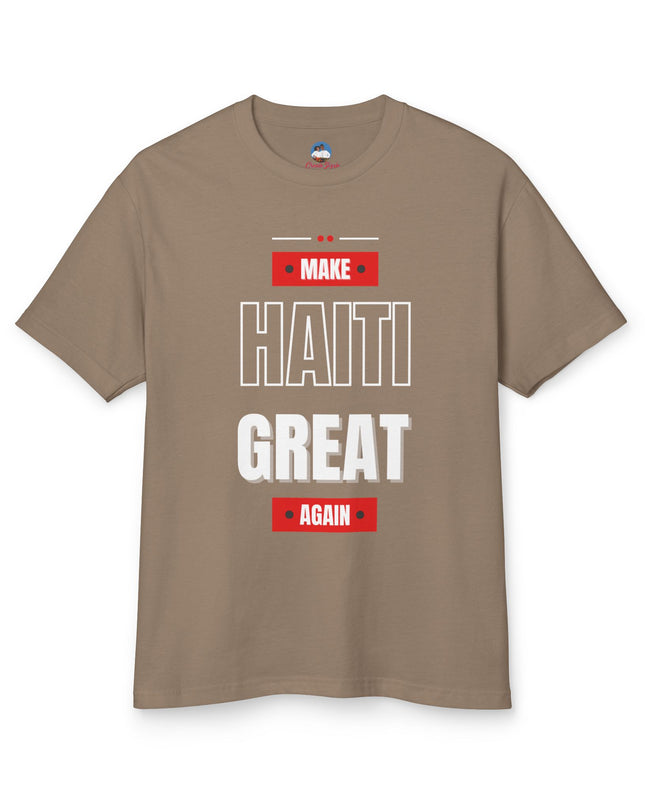 Make Haiti Great Again T-Shirt Haitian Pride Statement Sustainable & Durabl Unisex Garment-Dyed Heavyweight Cotton Tee - CreoleSizzle