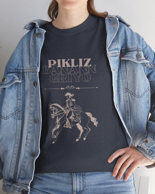 Pikliz Banann Griyo T-Shirt – Haitian Cuisine Inspired Tee – Unisex Cultural Graphic Shirt - CreoleSizzle