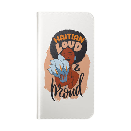 Haitian Loud and Proud Limited Heritage Edition Tee Flip Cases Stylish Phone Wallet Cultural Power Statement