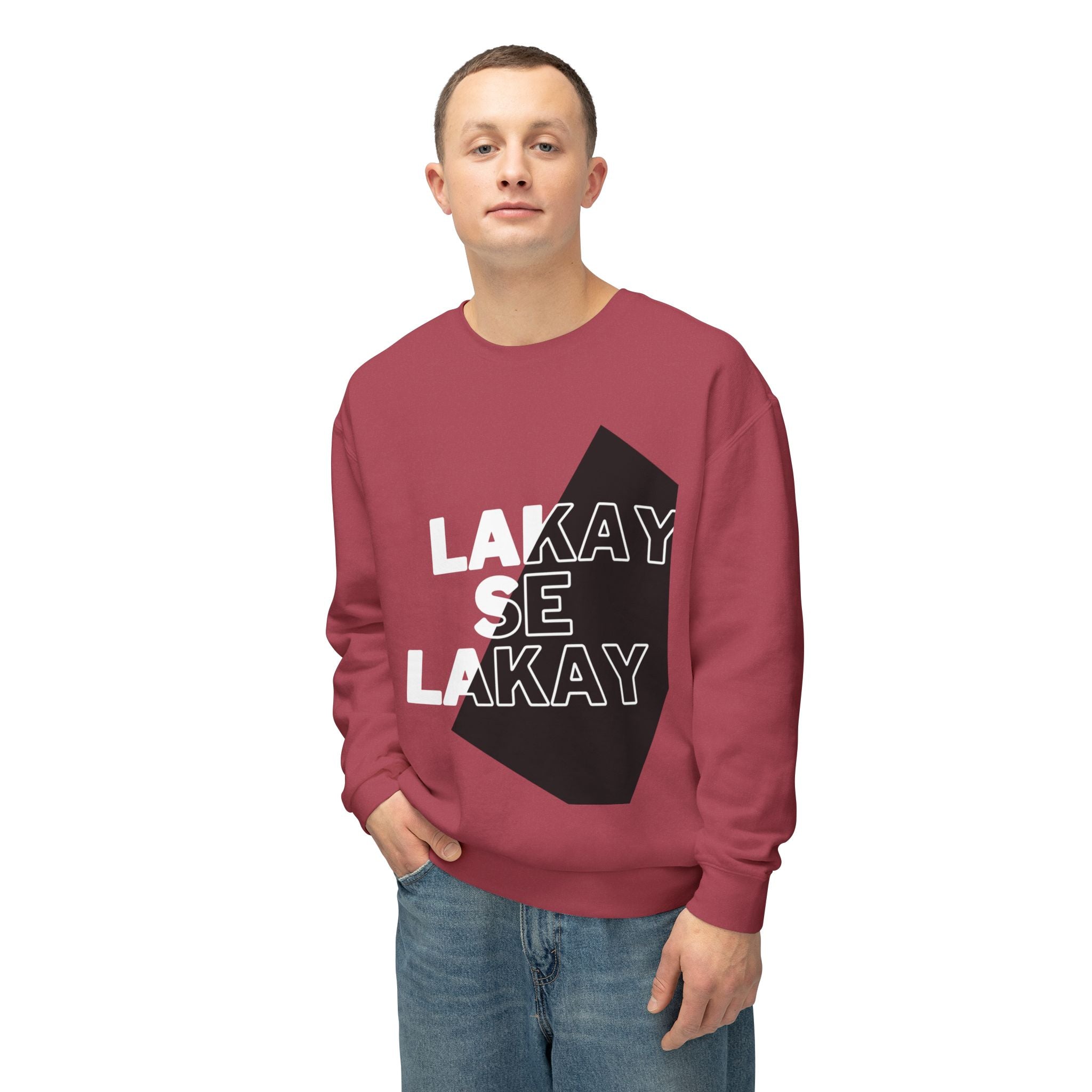 Lakay Se Lakay Crewneck Sweatshirt Haitian Heritage Statement Sweater Unisex Lightweight Crewneck Sweatshirt