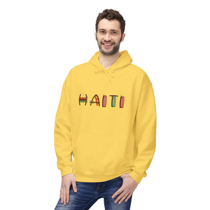 Haiti Pride Graphic Hoodie Unisex Fleece Comfortwear for Cultural Expression & Everyday Style
