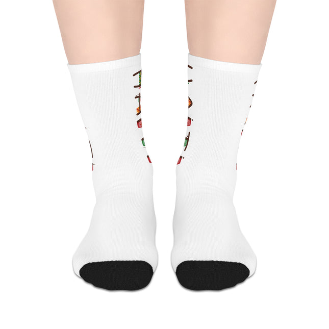 Haiti in Color Limited Heritage Mid Length Socks Artistic Creole Typography Edition