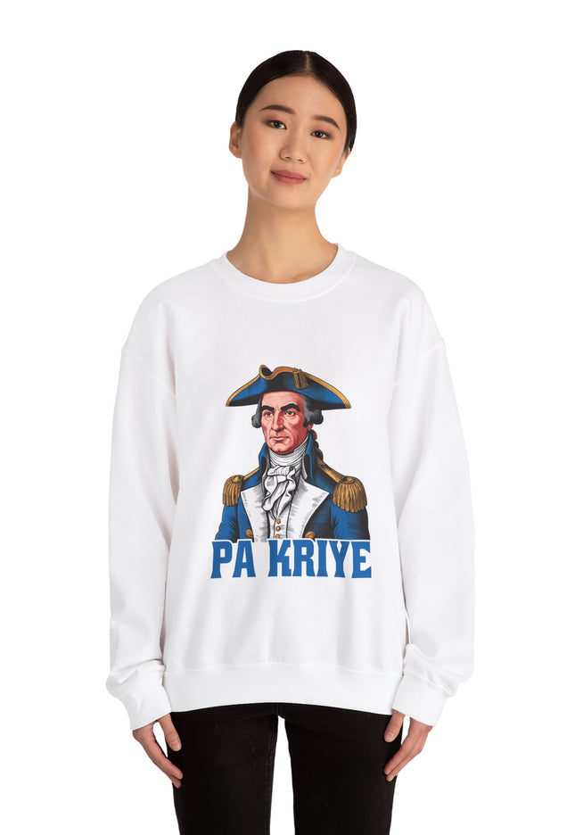 Pa Kriye Crewneck Sweatshirt A Bold Tribute to Haitian Strength, Leadership with Comfort and Style - CreoleSizzle