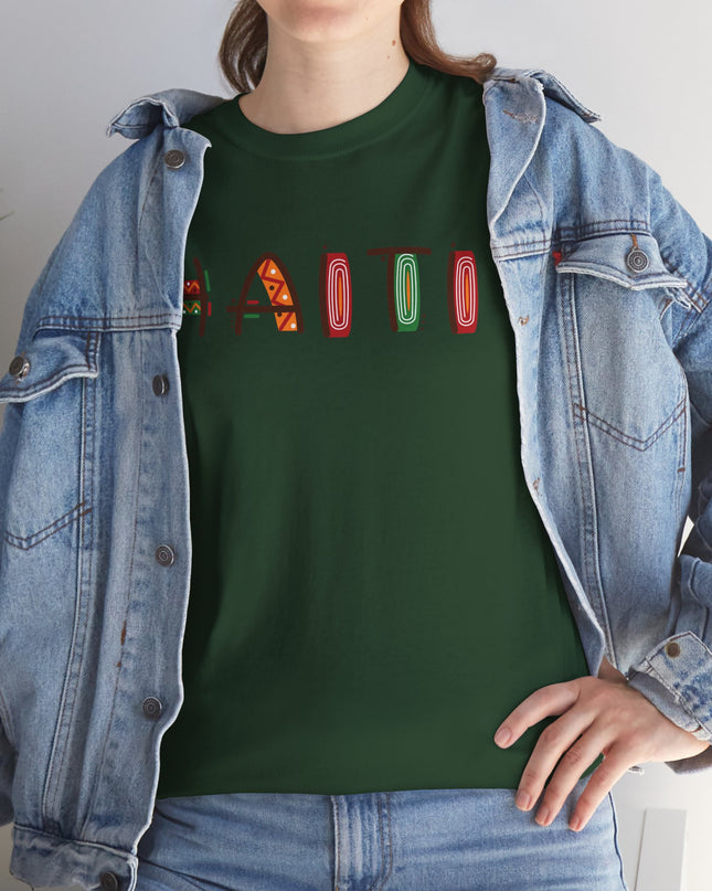 Haiti in Color Limited Heritage Drop Tee Artistic Creole Typography