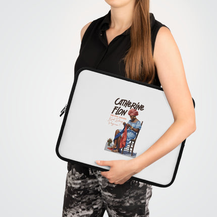 Catherine Flon Stitching the Flag of Freedom Haitian Heritage of the Revolution Laptop Sleeve - CreoleSizzle