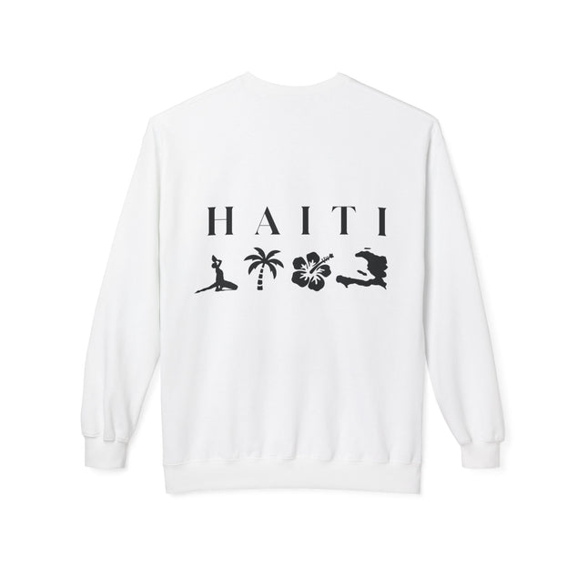 Haiti Horizon Coastal Heritage Crewneck Sweatshirt Island Nature Series Unisex Premium Fleece