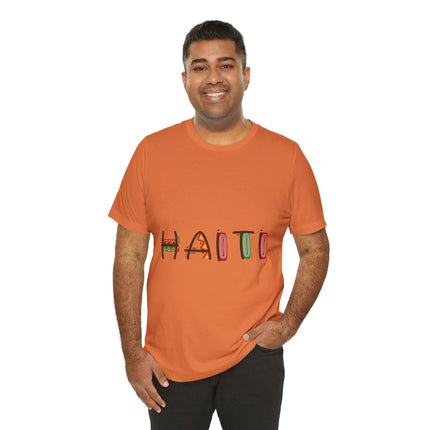 Lakou Vibes Vibrant Haiti Graphic Tee Cultural Pride Series Unisex Short Sleeve Casual Summer Outfit, Travel Souvenir