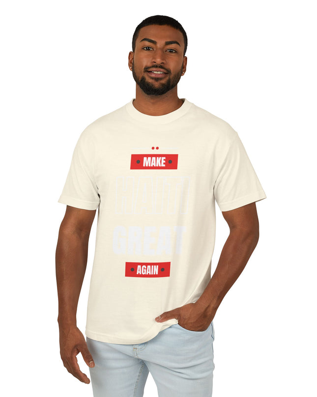 Make Haiti Great Again T-Shirt Haitian Pride Statement Sustainable & Durabl Unisex Garment-Dyed Heavyweight Cotton Tee - CreoleSizzle