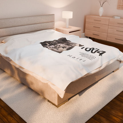 1804 Reflection Blanket Haiti Cultural Heritage Throw in Monochrome - CreoleSizzle