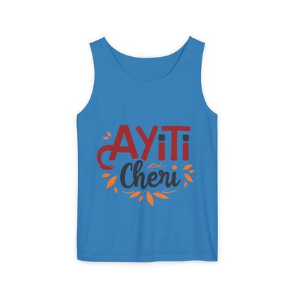 Ayiti Chéri Tank Top Haitian Heritage Unisex Summer Shirt Cultural Festival Wear Caribbean Pride Vacation Outfit