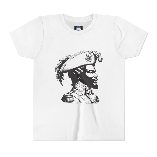 Youth Historical Figure T-Shirt Haitian Freedom Fighter Graphic Tee Black History Month Kids Apparel Cultural Heritage Gift