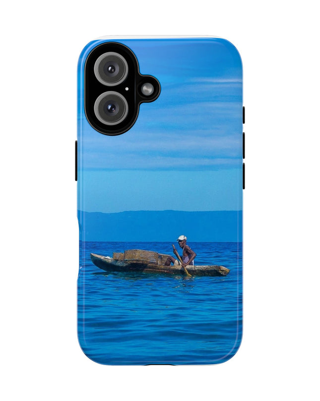Haitian Fisherman Phone Case – Coastal Art Design – Durable, Stylish Caribbean Inspired Case - CreoleSizzle