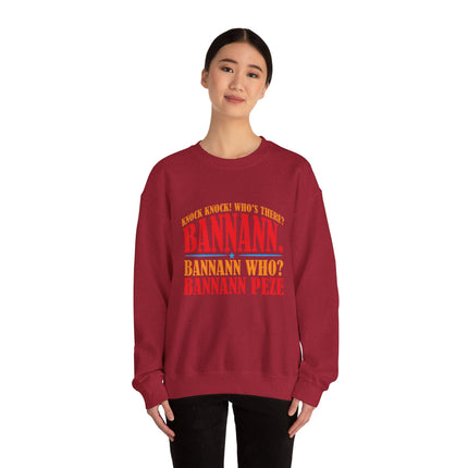 Bannann Peze Crewneck Sweatshirt  A Playful Nod to Haitian Humor and Flavor - CreoleSizzle