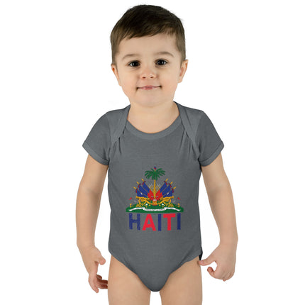 Ayiti in Crayon Haitian Pride Infant Baby Bodysuit Cultural Heritage Baby Onesie Diaspora Babywear Cute Baby Clothes
