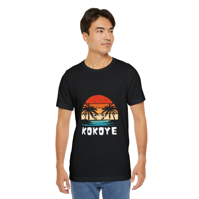 Kokoye Tropical Haitian T-Shirt Caribbean Culture & Coconut Beach Vibes Haitian Culture Soft Cotton Classic Fit Unisex Jersey T-Shirt - CreoleSizzle