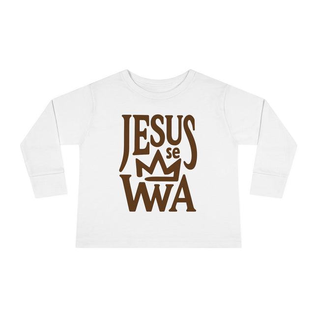Jezi se Wa Toddler Long Sleeve Tee Faith & Cultural Pride Inspirational Haitian Kids Shirt Unisex Soft Cotton
