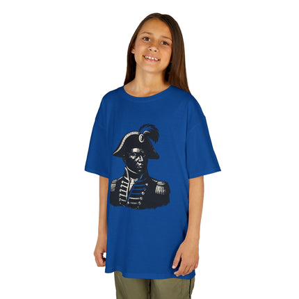 Historical Kids T-Shirt Haitian Hero Graphic Tee Vintage Art Youth Shirt Educational Cultural Apparel