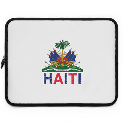 Haiti in Color Crayon Flag Heritage Laptop Sleeve Limited Culture Edition - CreoleSizzle