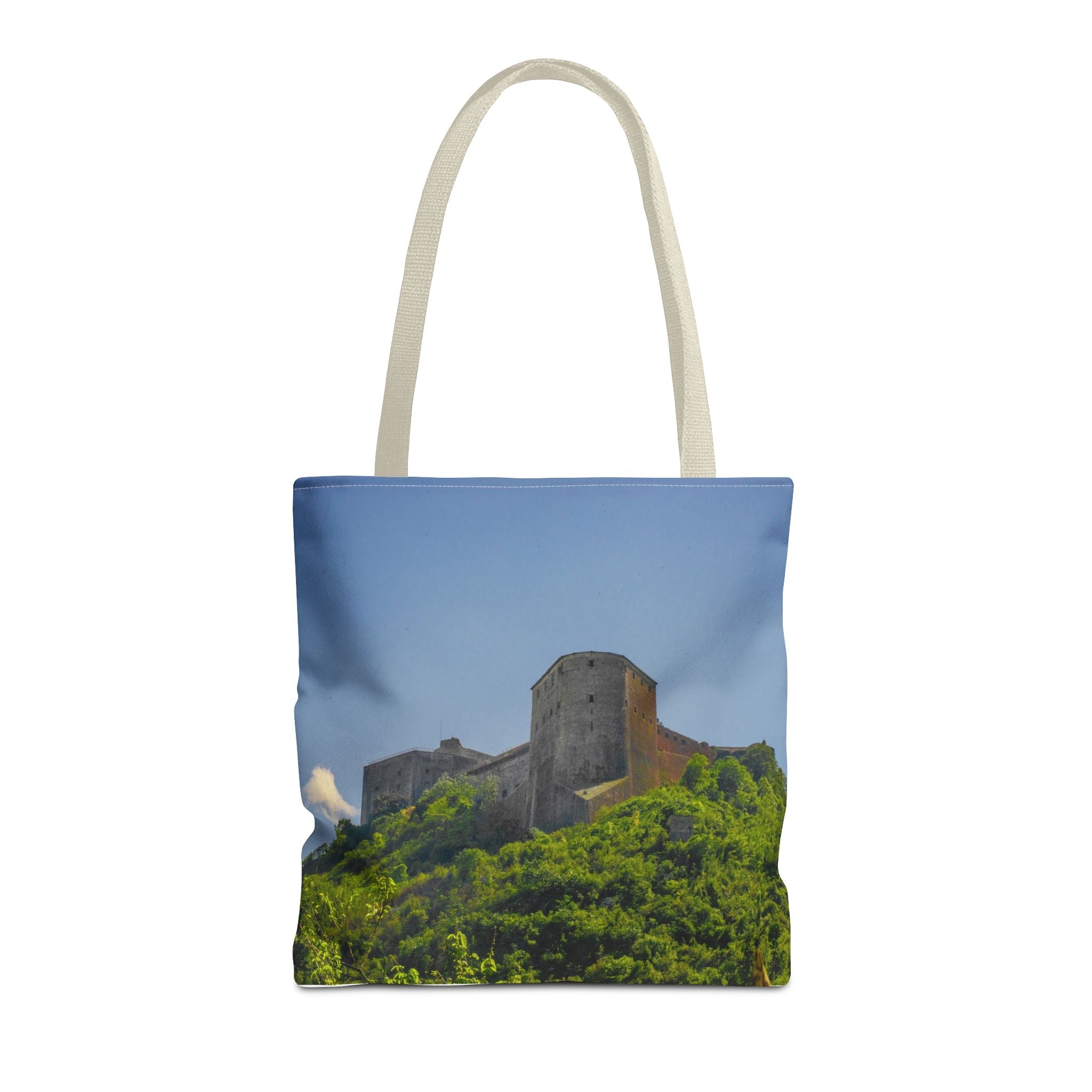 Haitian Citadelle Laferrière Tote Bag – Historical Haiti Travel Bag – Durable All-Over Print Shopping Bag