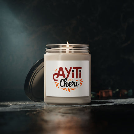 Ayiti Chéri Festive Heritage Soy Candle Beloved Haiti Design Limited Edition Cultural Keepsake