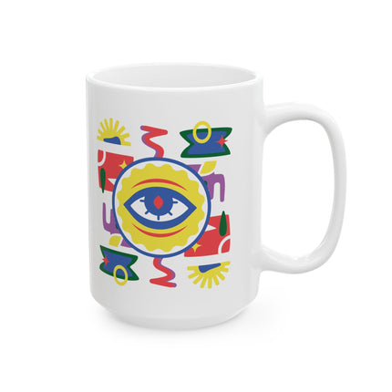 The Eye of the Ancestors Limited Edition Afro Haitian Spiritual Protection Ceramic Mug - CreoleSizzle