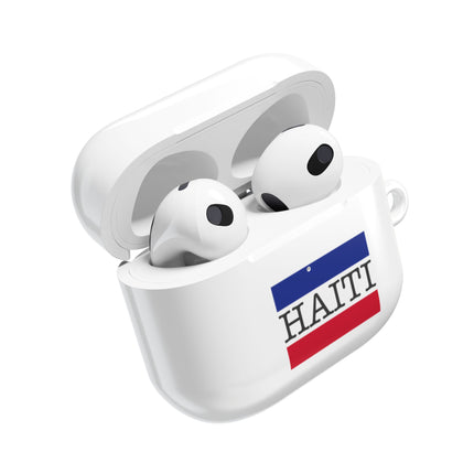 Haitian Flag and Name Minimalist National Pride AirPods Case Everyday Heritage Edition