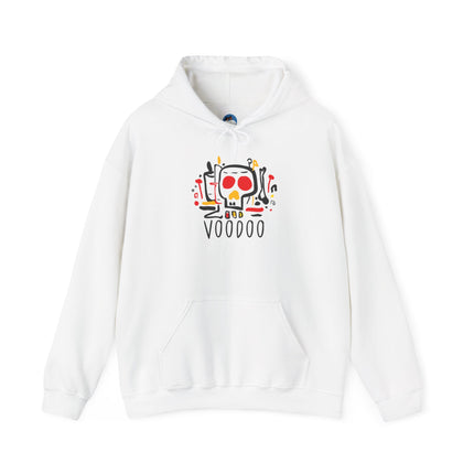 Sacred Rebel Vodou Skull Power Hoodie Afro-Haitian Heritage Series Unisex Heavy Blend Sweatshirt
