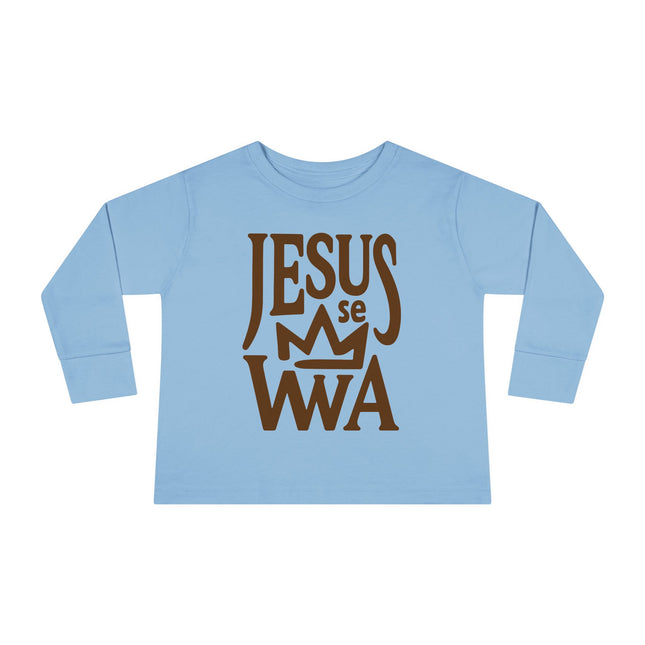 Jezi se Wa Toddler Long Sleeve Tee Faith & Cultural Pride Inspirational Haitian Kids Shirt Unisex Soft Cotton