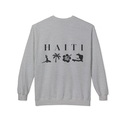 Haiti Horizon Coastal Heritage Crewneck Sweatshirt Island Nature Series Unisex Premium Fleece