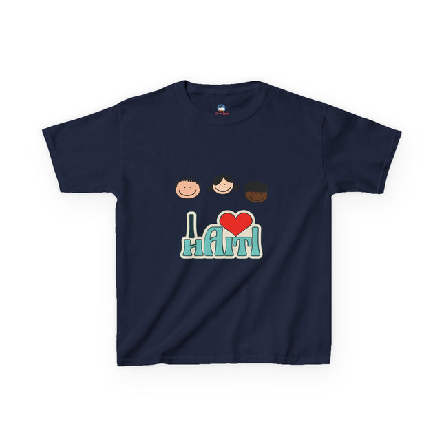 Kids "I Love Haiti" T-Shirt - Fun Haitian Pride Tee for Everyday Wear - Ethically Made Children’s Cotton Shirt - CreoleSizzle