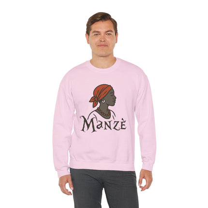 Mazè Haitian Women’s Strength Sweatshirt Cultural Empowerment Series Unisex Crewneck Sweatshirt
