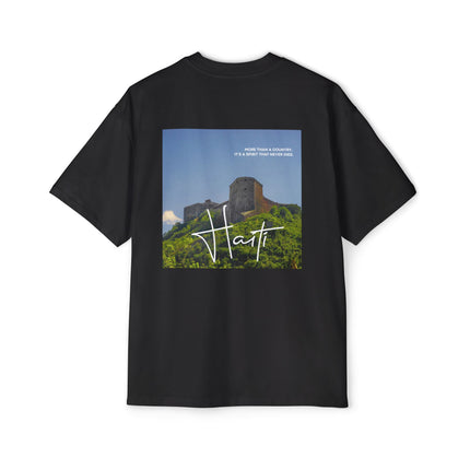 The Citadelle Spirit Tee Oversized Haitian Heritage Statement Shirt Men’s Premium Streetwear, Graphic Tee Haitian Street Vibes Graphic on Back