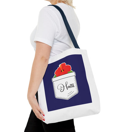 Hibiscus Haiti Limited Edition Heritage Tote Bag Tropical Elegance Design - CreoleSizzle