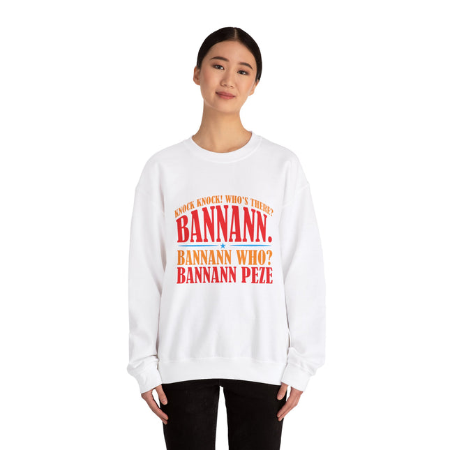 Bannann Peze Crewneck Sweatshirt  A Playful Nod to Haitian Humor and Flavor - CreoleSizzle