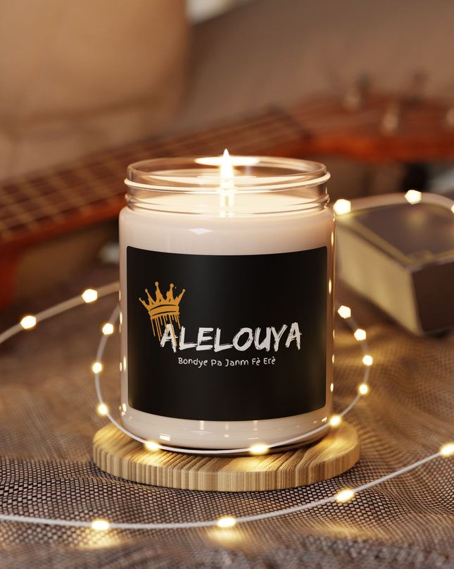 Alelouya Scented Candle – Haitian Inspired Soy Wax Candle – Uplifting Home Décor Gift Scented Soy Candle, 9oz - CreoleSizzle