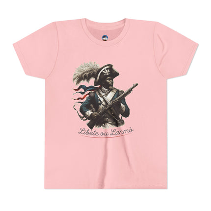 Liberté ou La Mort Youth T-Shirt Haitian Revolutionary Graphic Tee Cultural Pride Kids Apparel Bold Heritage Gift