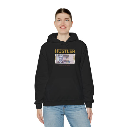 Hustler Spirit Hoodie Haitian 1000 Goud Graphic Unisex Streetwear Motivational Heavy Blend Sweatshirt