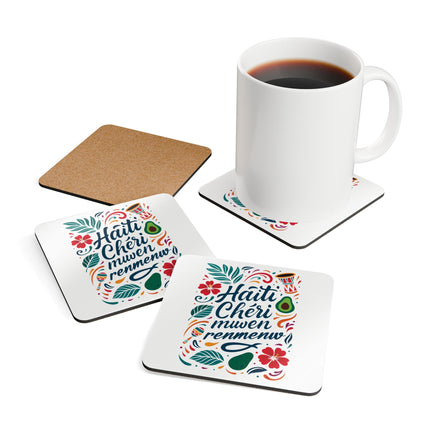 Love Letter to Haiti The Haiti Chéri Coaster Set Diaspora's Devotion Art Coasters