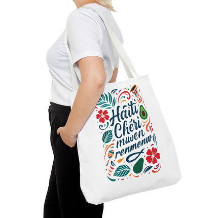 Haiti Chéri Mwen Renmenw Limited Edition Heritage Tote Love Letter to Haiti - CreoleSizzle