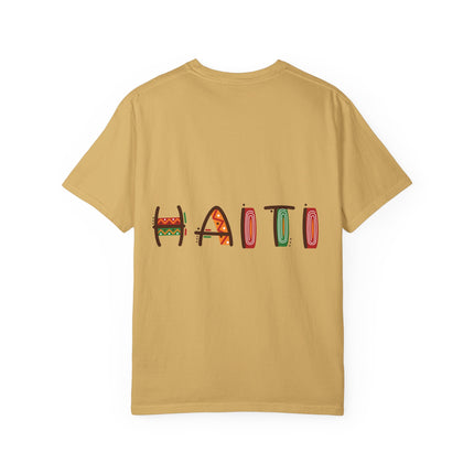 Lakou Vibrance Cultural Pride T-Shirt Haiti Heritage Collection  Unisex Garment-Dyed Tee Haitian Street Vibes Graphic on Back
