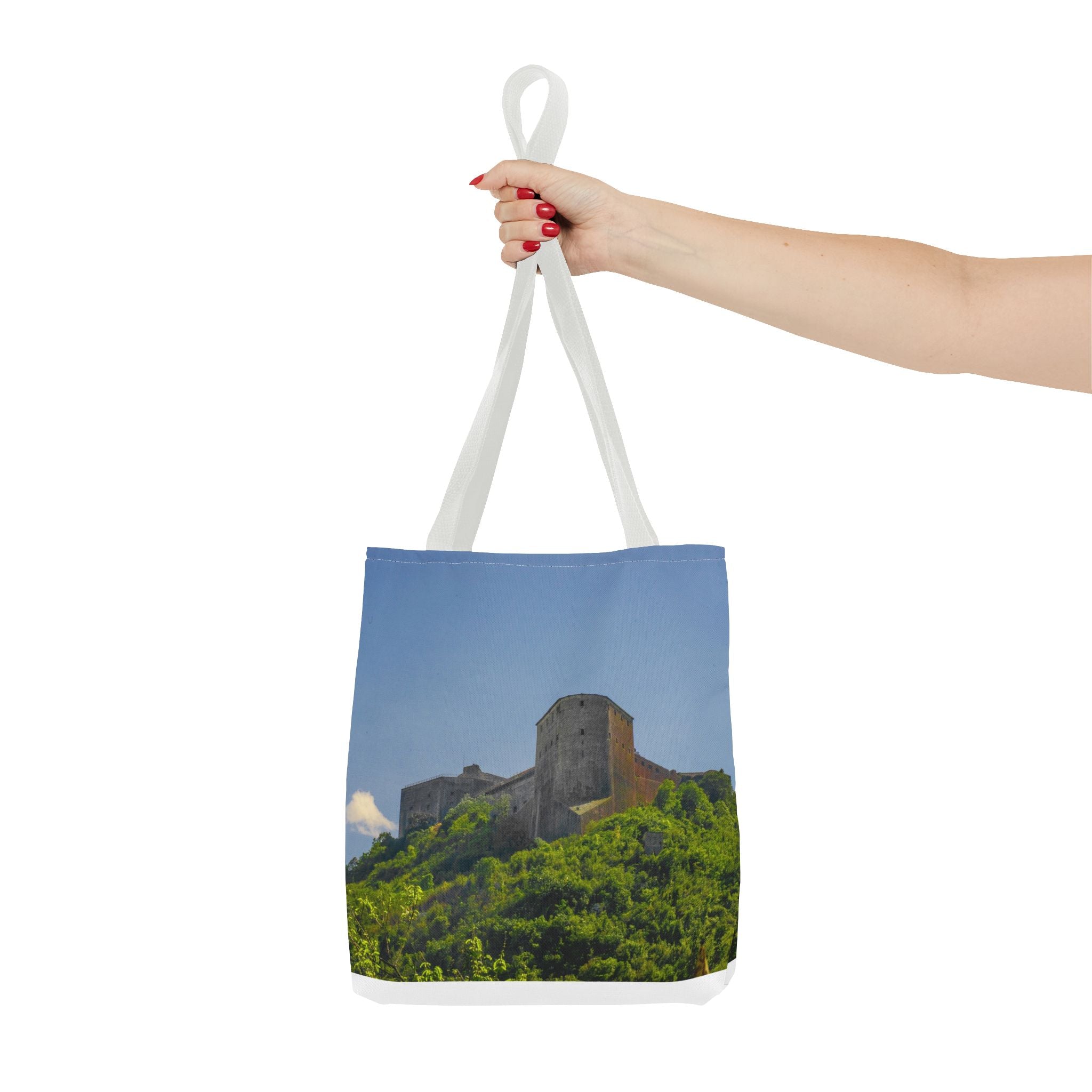 Haitian Citadelle Laferrière Tote Bag – Historical Haiti Travel Bag – Durable All-Over Print Shopping Bag