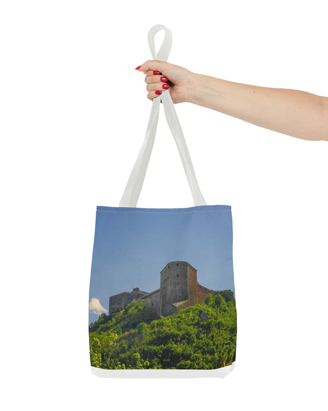 Haitian Citadelle Laferrière Tote Bag – Historical Haiti Travel Bag – Durable All-Over Print Shopping Bag - CreoleSizzle