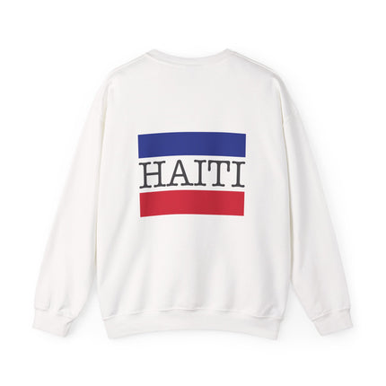 Haiti Pride Heritage Crewneck Sweatshirt Unisex Heavy Blend Pullover Cultural Badge of Identity & Everyday Comfort