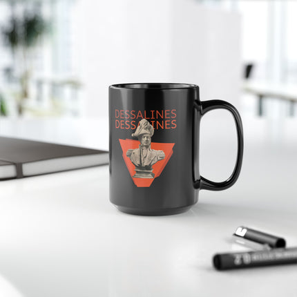 The Statue of Dessalines Power in Bronze Premium Mug Haitian Revolution Hero Tribute