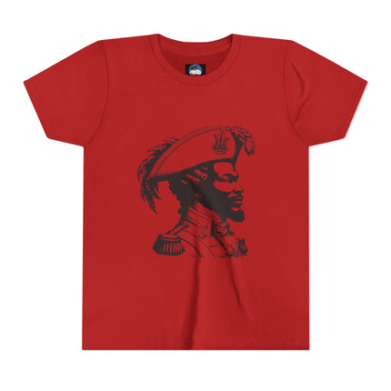 Youth Historical Figure T-Shirt Haitian Freedom Fighter Graphic Tee Black History Month Kids Apparel Cultural Heritage Gift