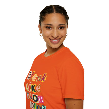 Black Like Djondjon T-Shirt – Haitian Culture Statement Tee – Unisex Soft-Style Cotton Shirt - CreoleSizzle