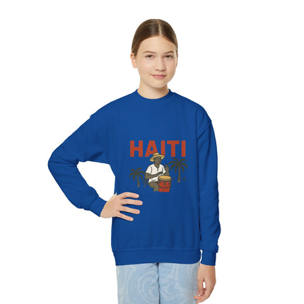 The Haitian Harvest Tropical Youth Sweatshirt Afro-Haitian Cultural Series Kids’ Premium Crewneck