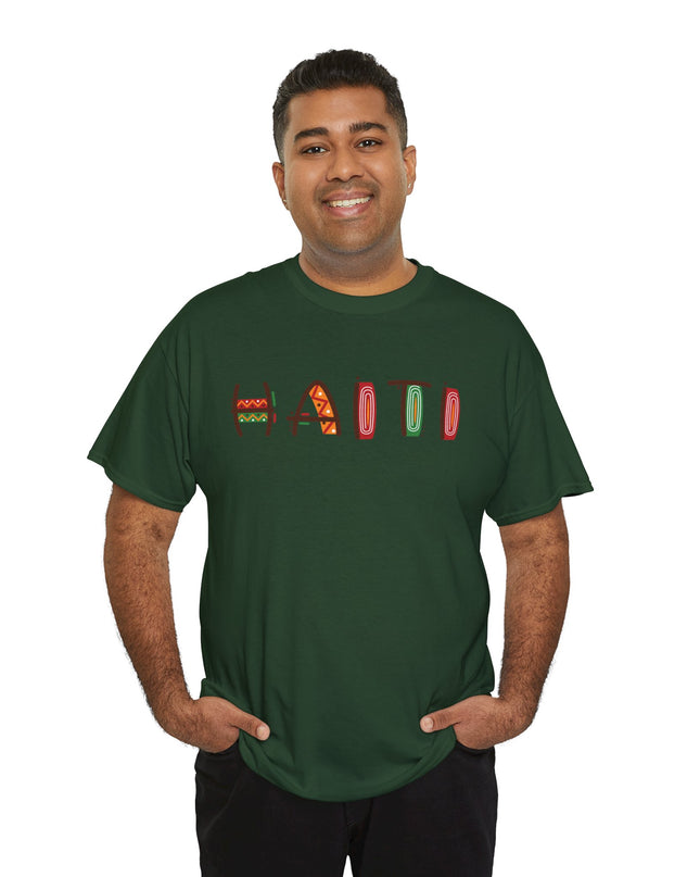 Haiti in Color Limited Heritage Drop Tee Artistic Creole Typography