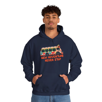 Tap-Tap Spirit New Adventure Never Stop Hoodie Haitian Travel Culture Series Unisex Adventure Sweatshirt